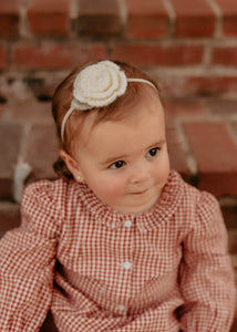 Ivory Crochet Flower Band