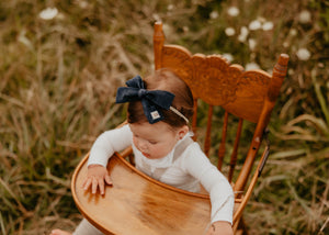 Navy Corduroy Baby Band