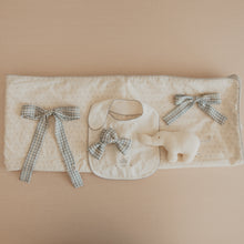 Powder Blue Gingham Small Clip