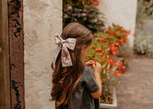 Medium Oversized Bow with Bouquet Embroidery