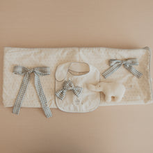 Powder Blue Gingham Long Clip