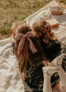 Floral Velvet Oversized Bow