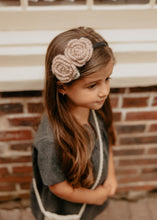 Pink Crochet Flower Headband