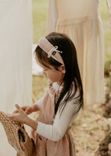 Pink Velvet Padded Headband with Lace Detail