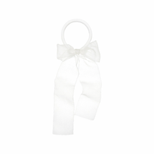 White Sheer Sash Padded Headband