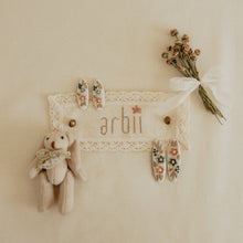 Embroidered Lily Blossom Clips