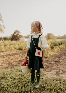 Red Ginham with Scalloped Edge Bandana