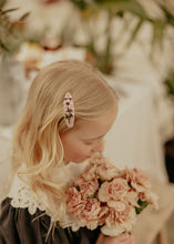 Pink Blooming Buds Embroidered Clips