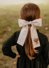 Oversized Bow with Bouquet Embroidery