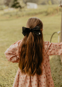 Black Silk Big Bow Clip