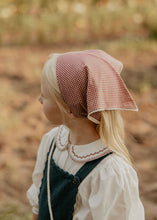 Red Ginham with Scalloped Edge Bandana
