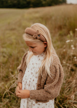 Mocha Mohair Headband with Bow Detail