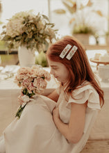 Pink Rosette Embroidered Clips
