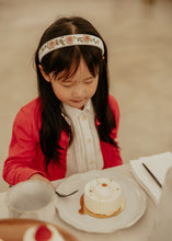 Pink Embroidered Rosette Headband