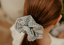 Powder Blue Gingham Scrunchie