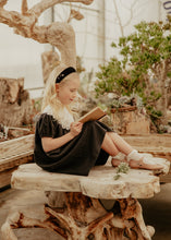 Black Headband with Embroidered Detail