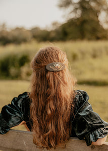 Oval Grid Barrette