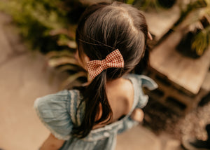 Red Gingham Piggy Clips