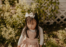 Ivory Silk Embroidered Dolly Bow