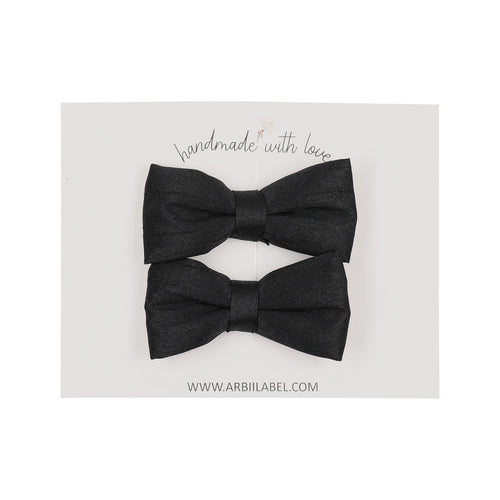 Black Silk Piggy Clips