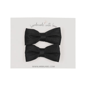 Black Silk Piggy Clips
