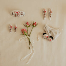 Oval Wildflower Embroidered Barrette