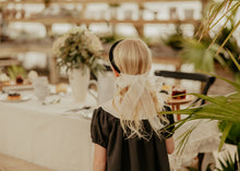 Black Sheer Sash Padded Headband