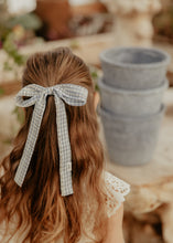 Powder Blue Gingham Long Clip