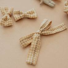 Butter Gingham Piggy Clips