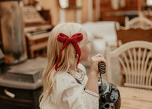 Red Crochet Knit Bow