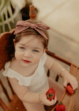 Red Gingham Printed Baby Band