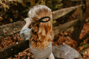 Black / Multicolor Rose Barrette