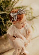 Victorian Rose Striped Baby Bow