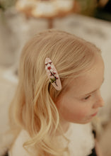 Pink Blooming Buds Embroidered Clips
