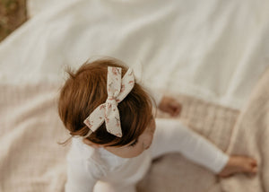 Crochet Lace / Blooming Print Bow