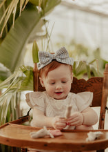 Powder Blue Gingham Printed Dolly Bow
