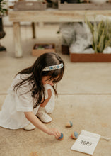 Blue Embroidered Rosette Headband