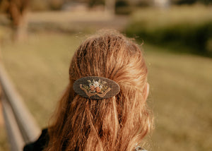 Oval Grid Barrette