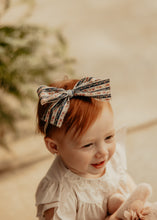 Victorian Rose Striped Baby Bow
