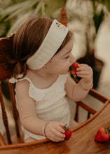 White Wide Ribbed Doll Band