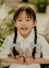 Powder Blue Gingham Piggy Clips