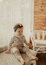 Charcoal Grey Ribbed Logo Turban