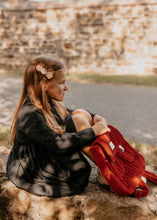 Red Crochet Flower Barrette