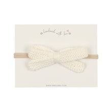 Ivory Crochet Baby Bow
