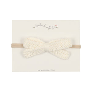 Ivory Crochet Baby Bow