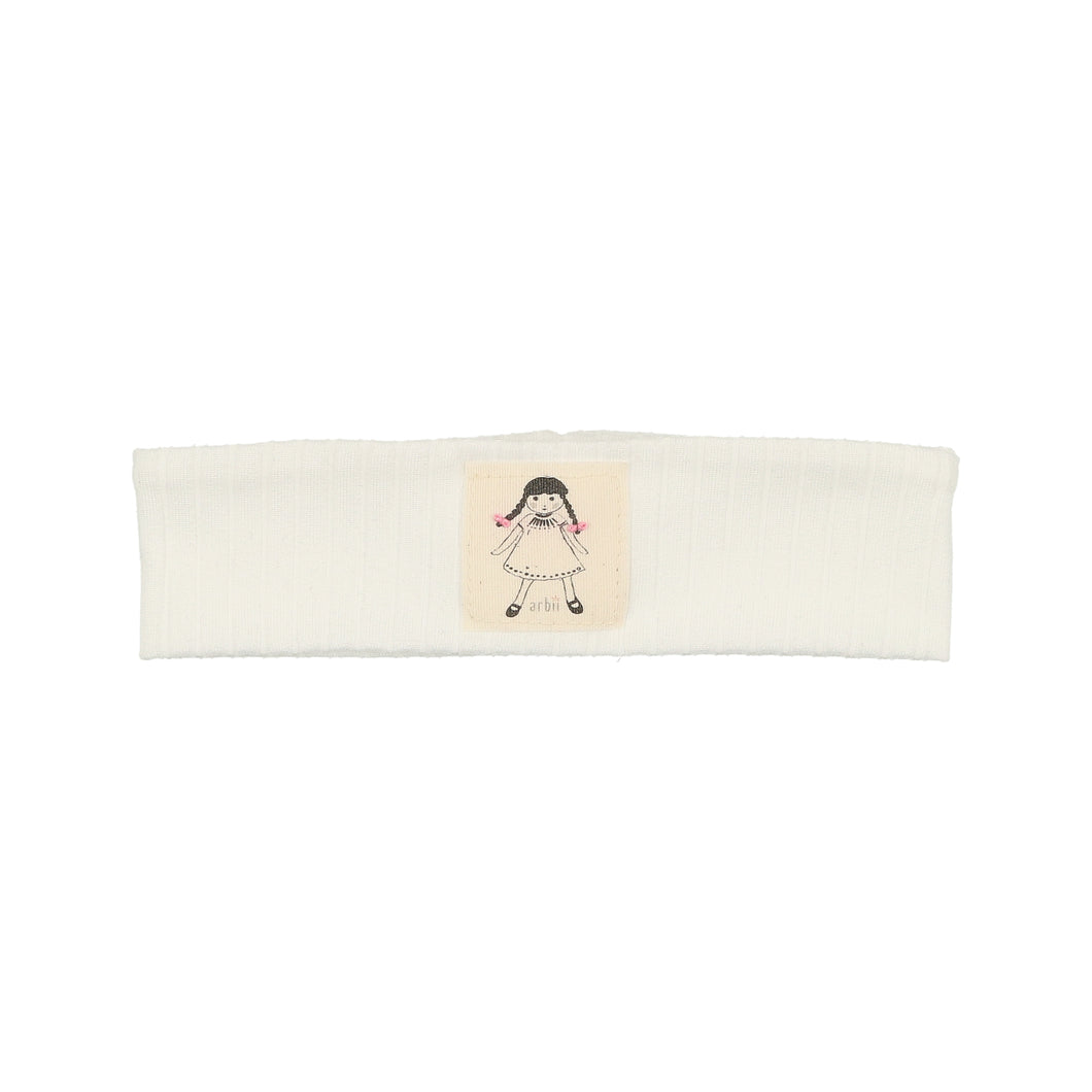 White Ribbed Doll Sport Band