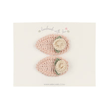 Pink/Ivory Crochet Mini Flower Set