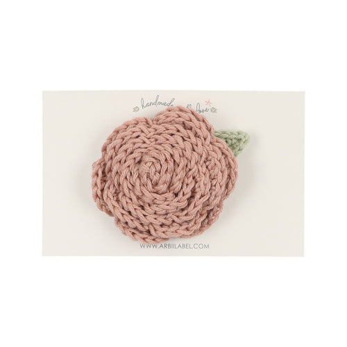 Mauve Crochet Flower Clip