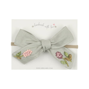 Ribbon Embroidered Baby Bow