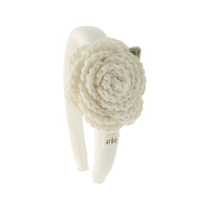 Ivory Crochet Flower Headband